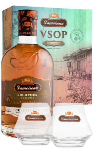 RUM DAMOISEAU VSOP GIFT BOX CON 2 BICCHIERI